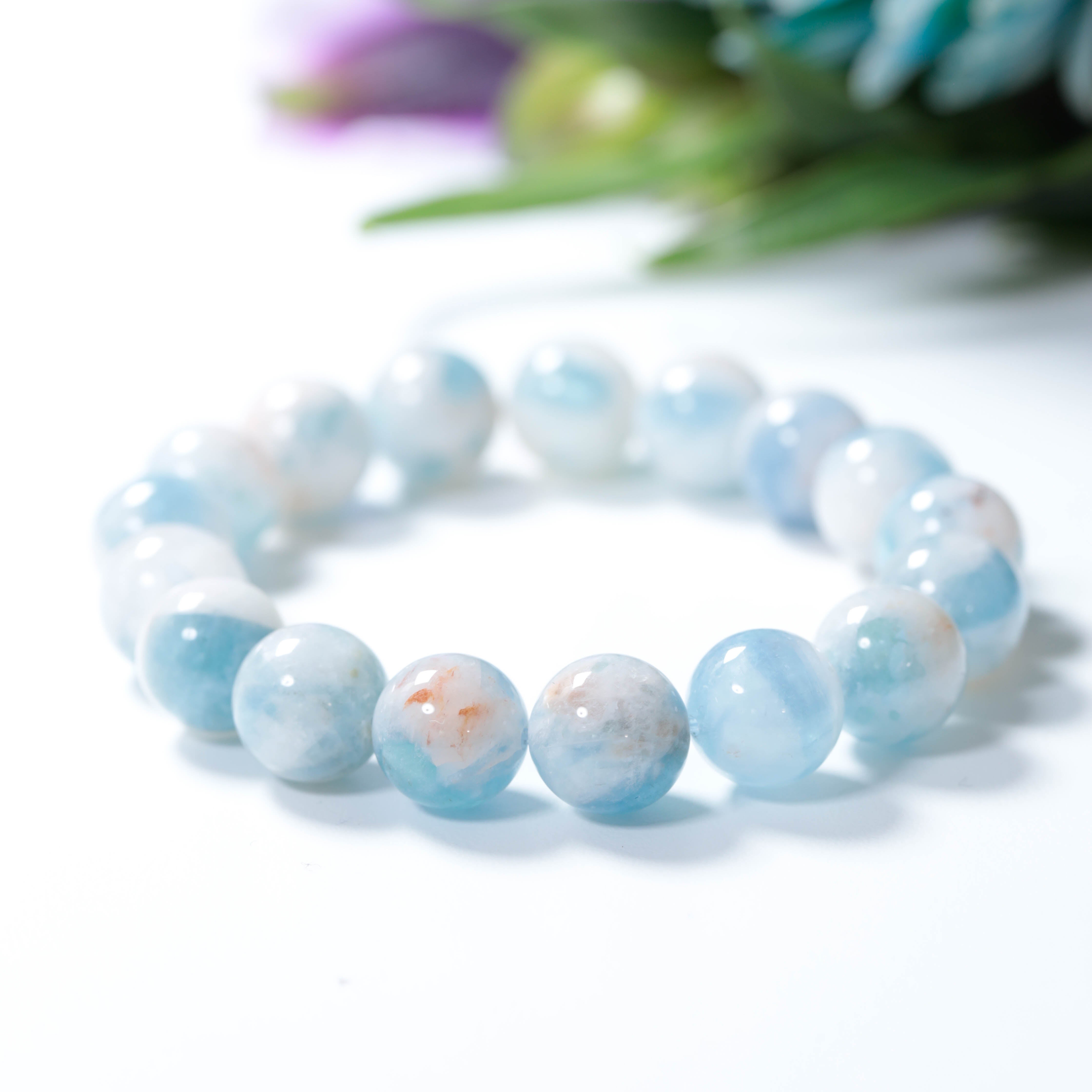 アクアマリンインクォーツ ラウンドカット